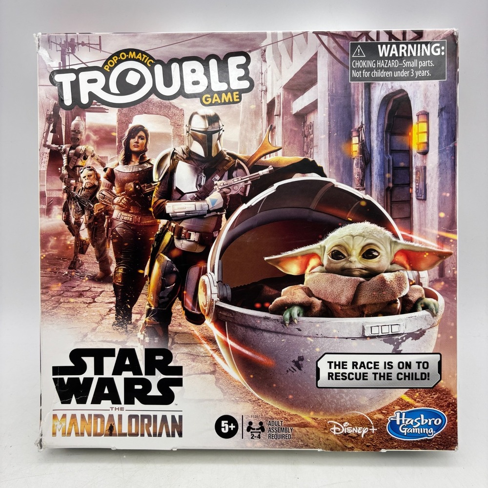 Star Wars The Mandalorian Trouble Game COMPLETE Hasbro 2020 Grogu Pop O Matic
